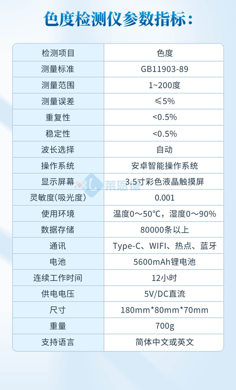 水質(zhì)色度檢測(cè)儀