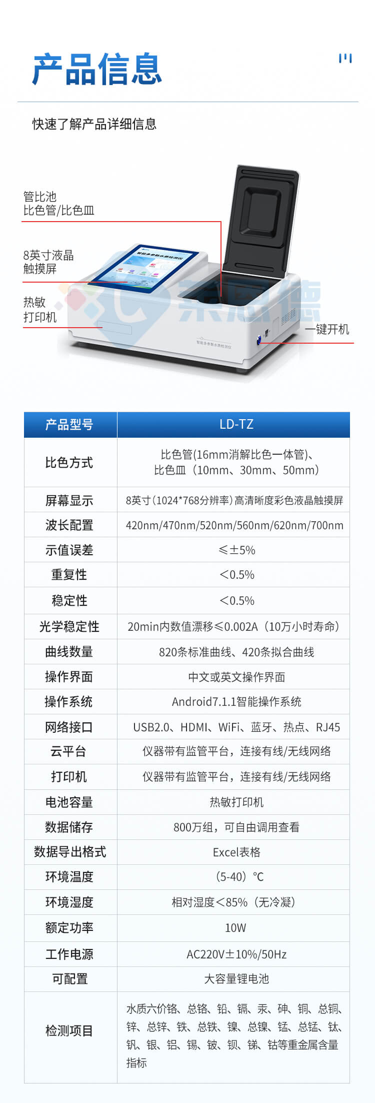 水質(zhì)重金屬檢測儀
