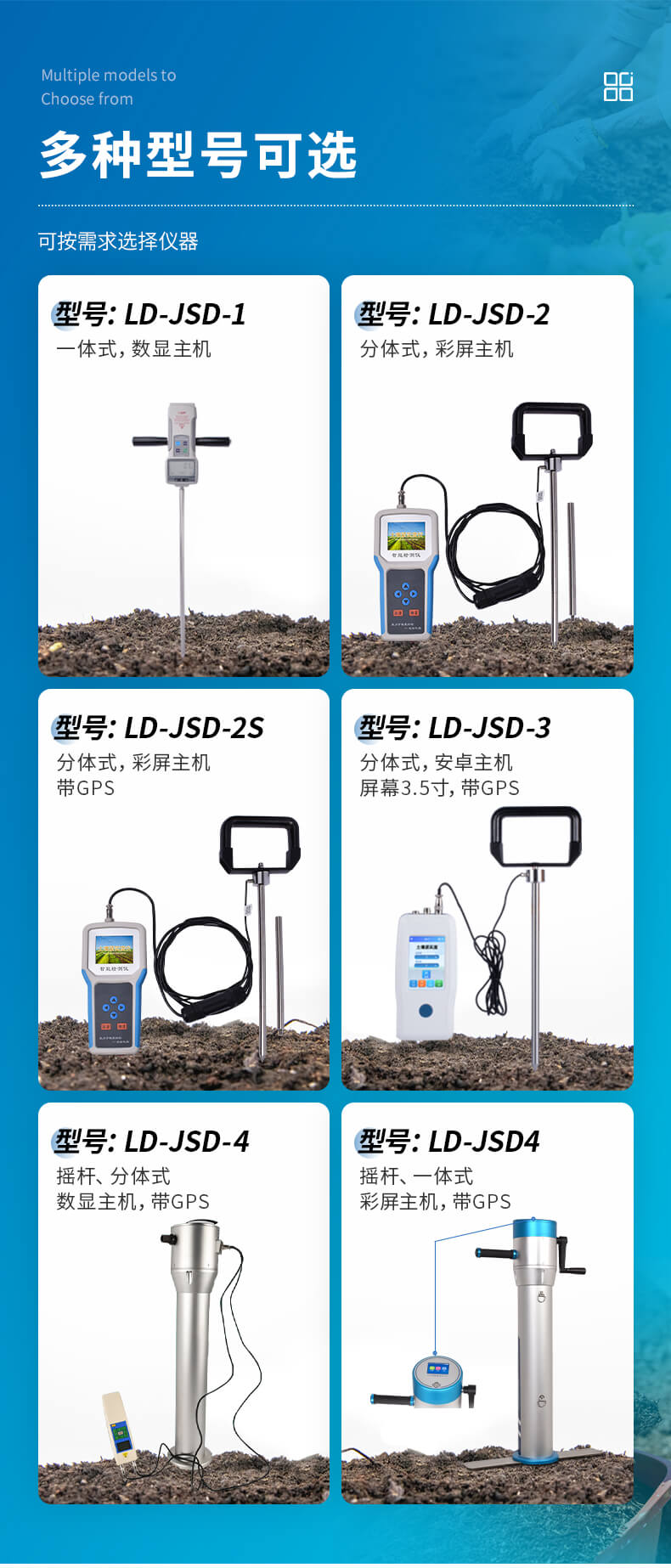 手搖式土壤緊實度測定儀